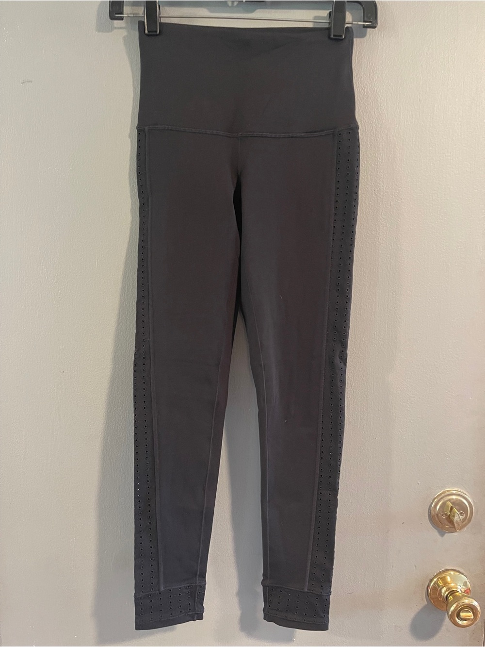 PrAna Faro Embroidered Eyelet Side and Cuff Trim Detailed Leggings Women’s Sz XS